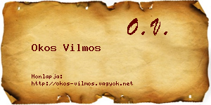 Okos Vilmos névjegykártya